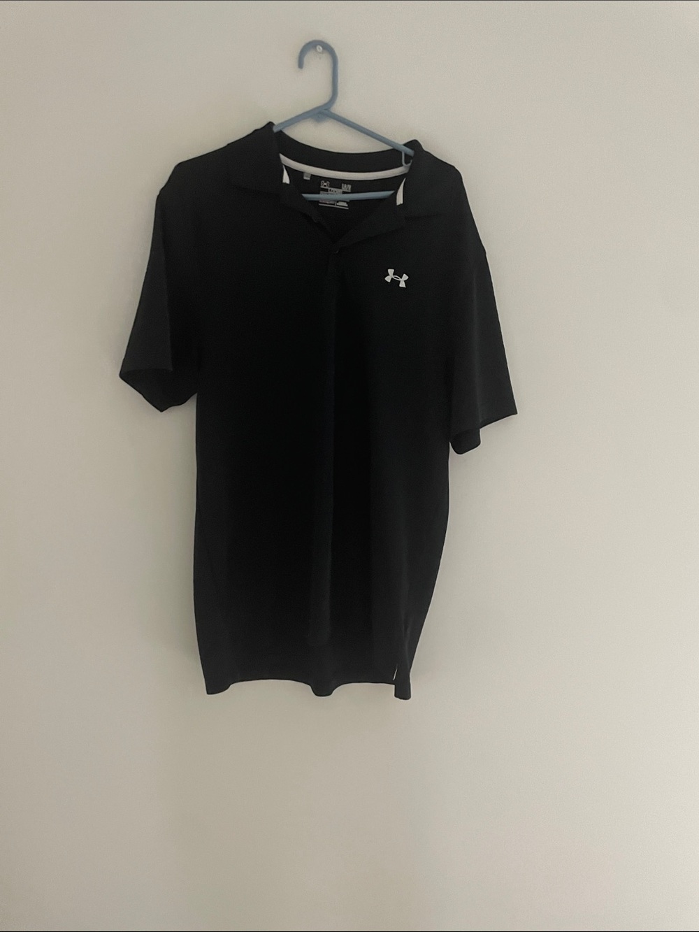 Under Armour Men’s Black Polo with White Logo